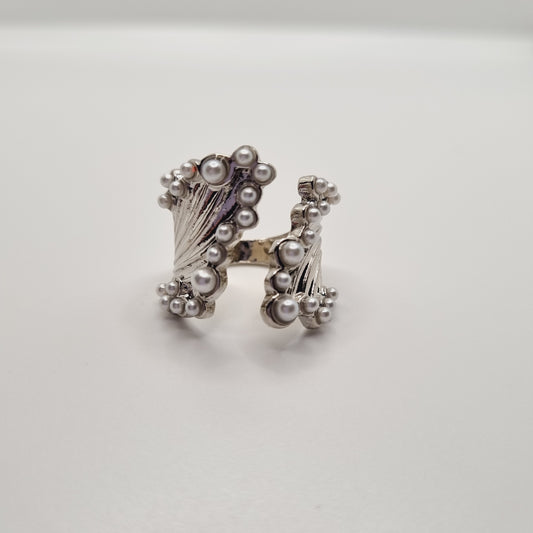 Beaded Silver Ring
