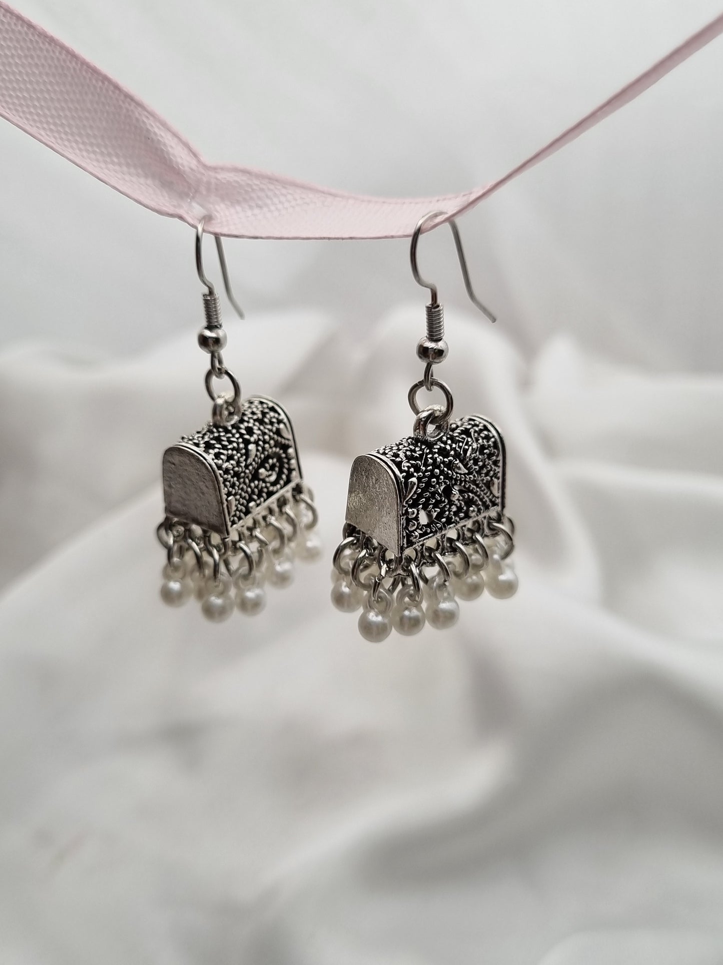 Silver Dangler Jhumka