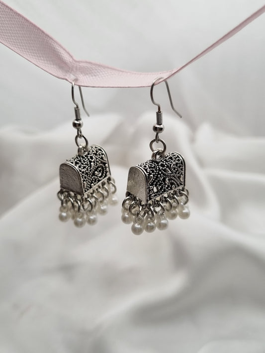 Silver Dangler Jhumka