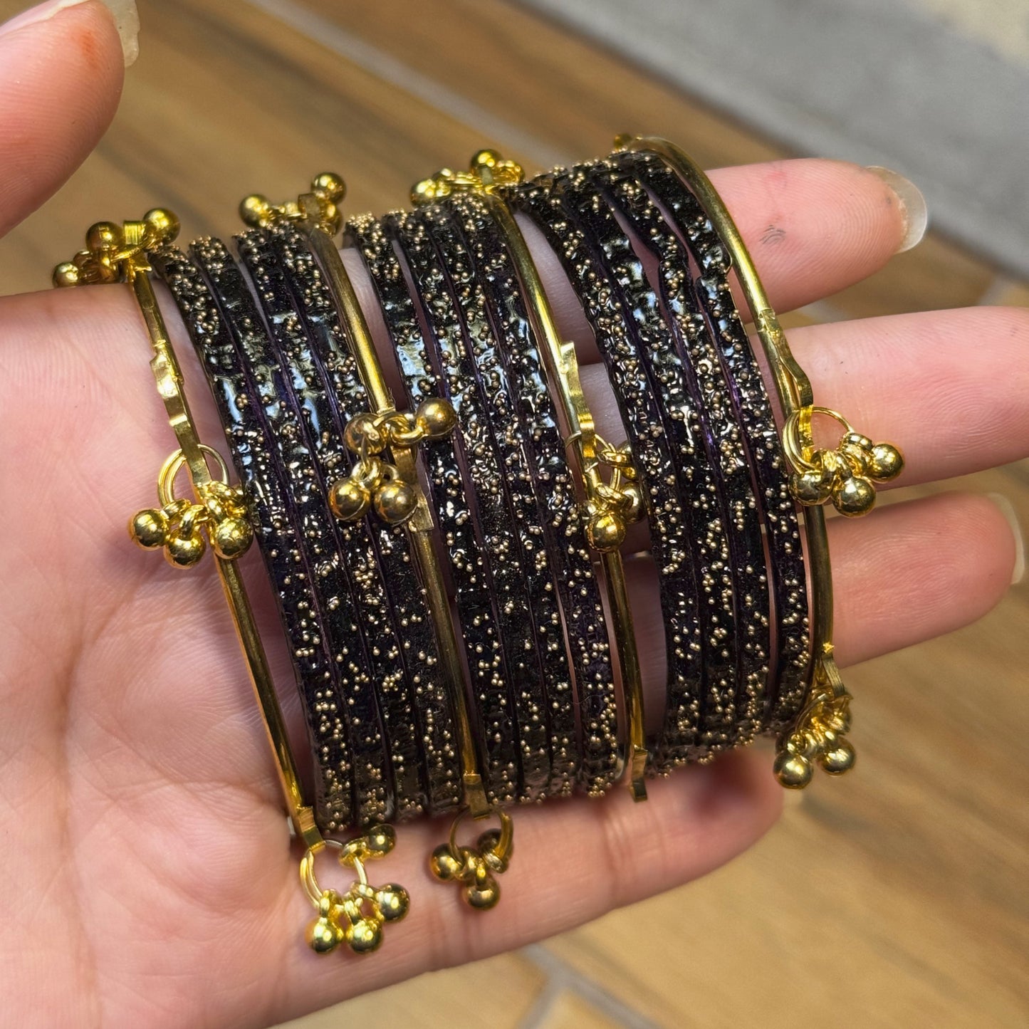 Kashmiri Raindrop Bangles [Choose Color] 12 pcs
