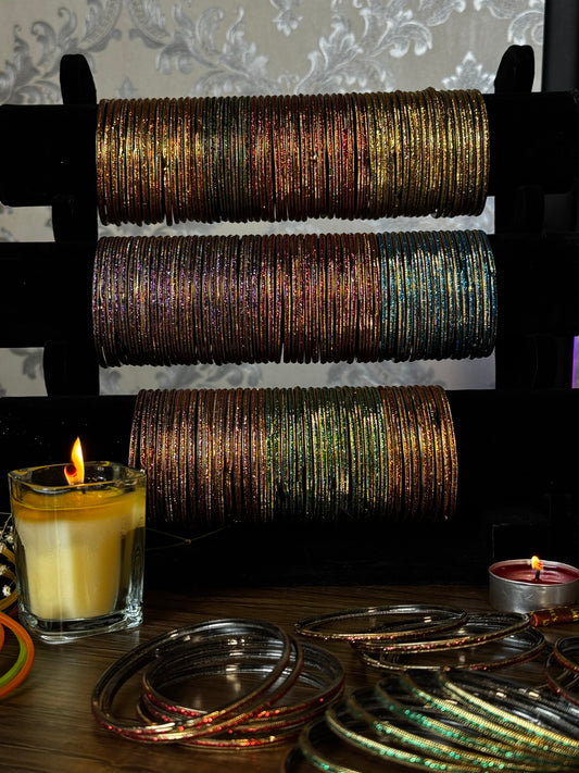 Shimmer Glass Bangles [Choose Colors] 12 pcs