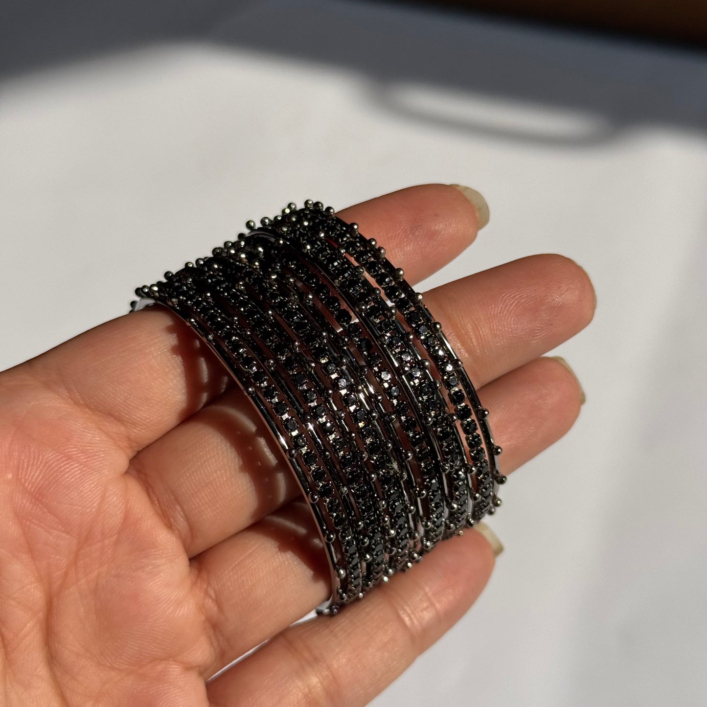 Onyx Metal Bangles