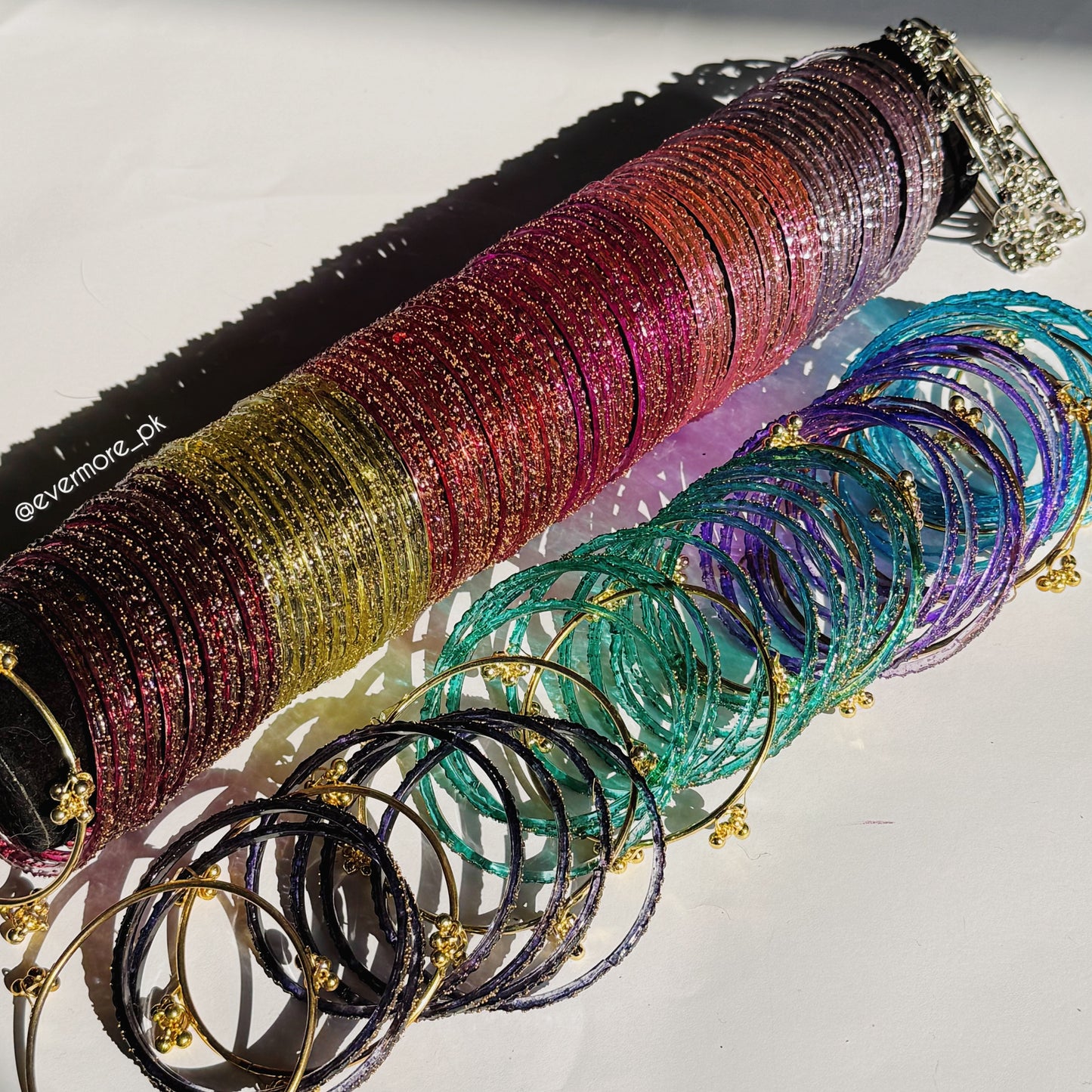 Raindrop Glass Bangles [Choose Color] 12 pcs