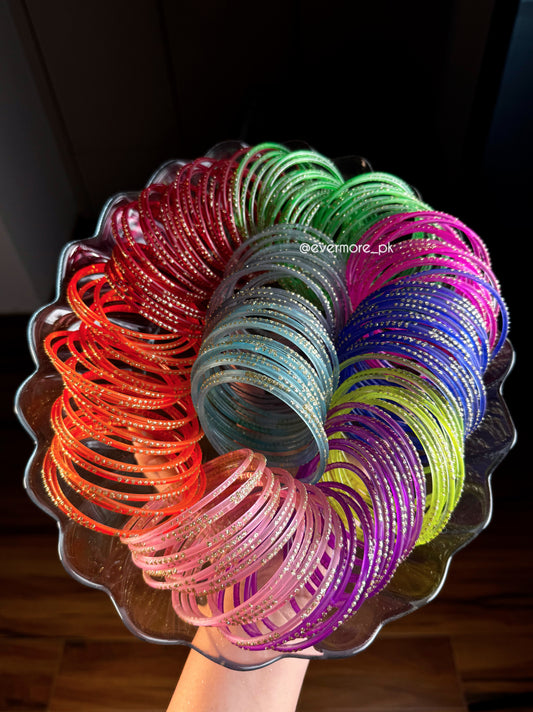 Stardust Glass Bangles [Choose Colors] 12 pcs