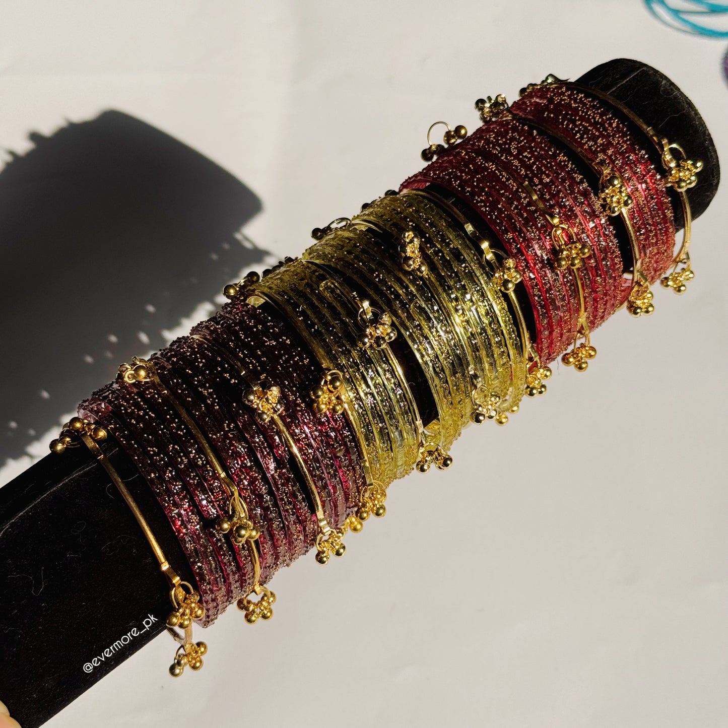 Kashmiri Raindrop Bangles [Choose Color] 12 pcs