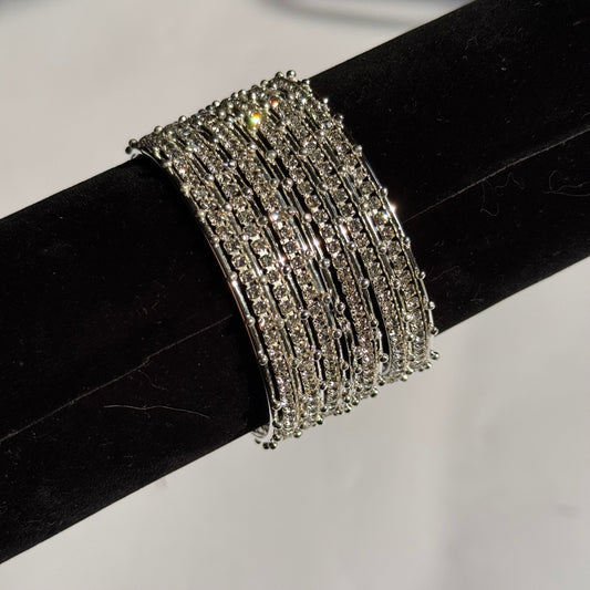 Silver Sparkle Bangles