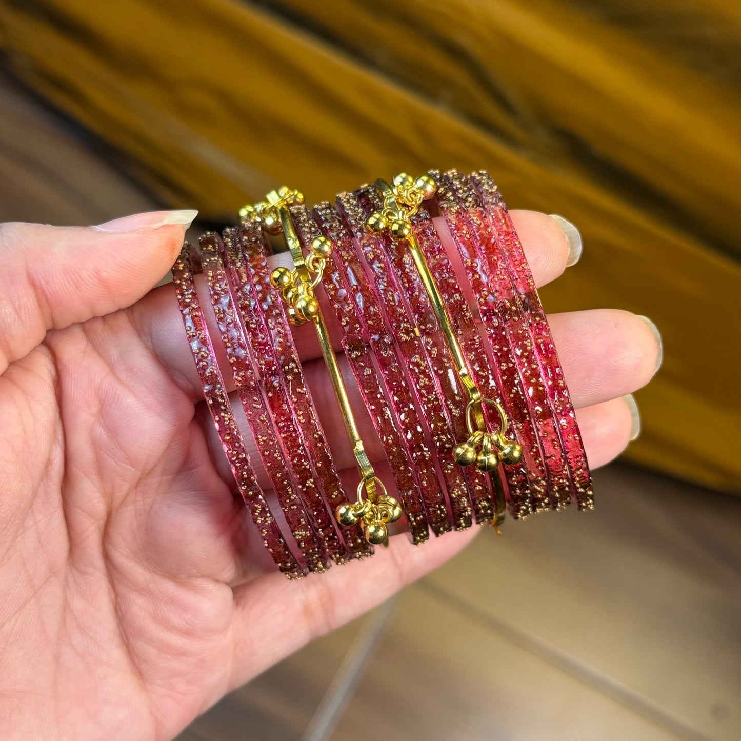 Kashmiri Raindrop Bangles [Choose Color] 12 pcs