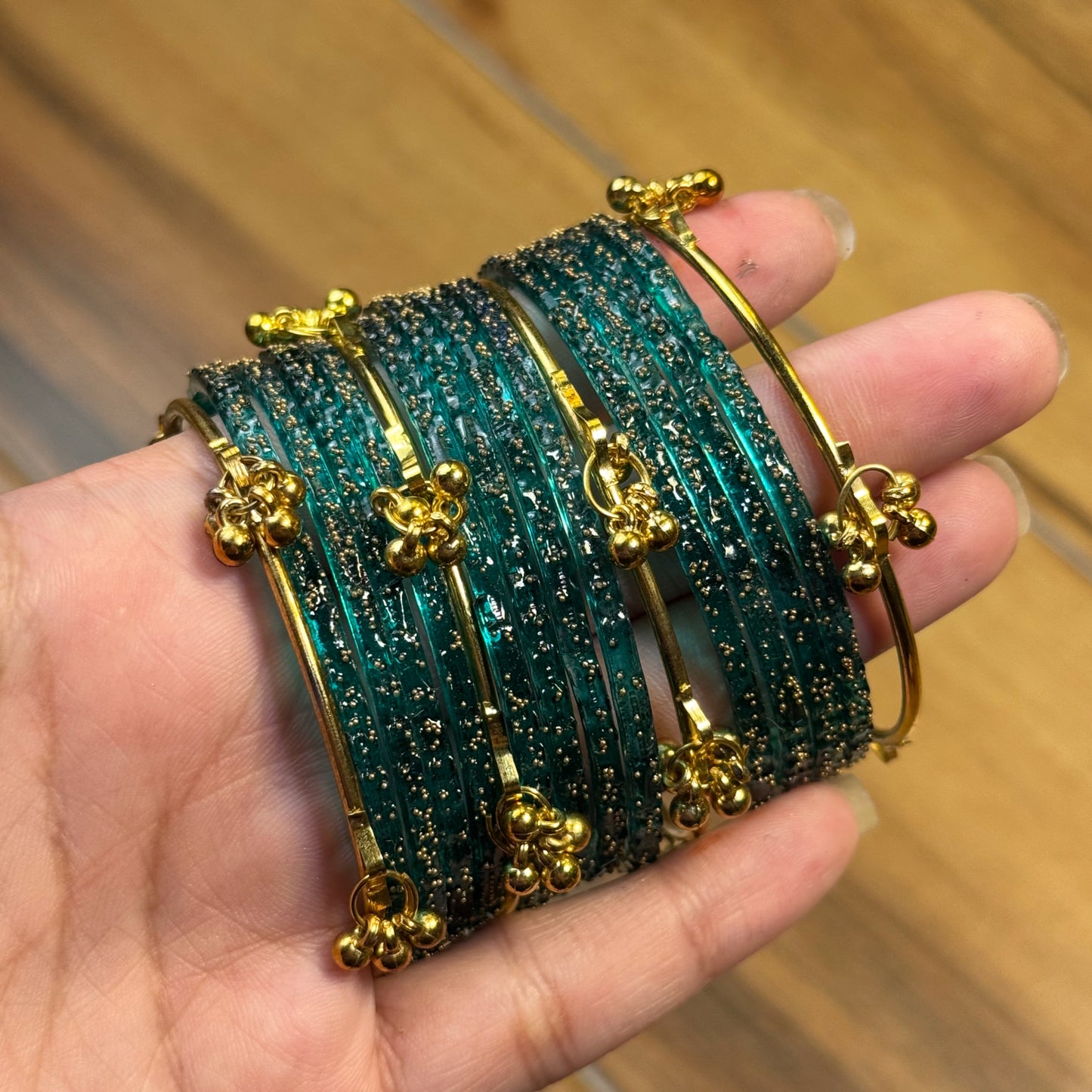 Kashmiri Raindrop Bangles [Choose Color] 12 pcs