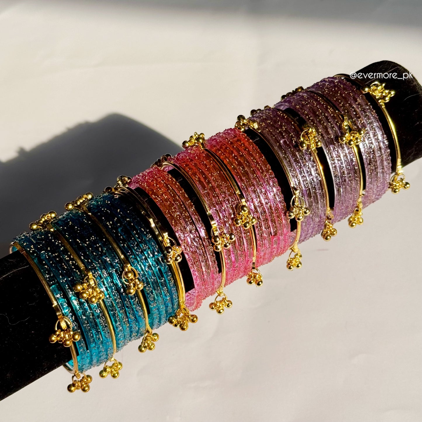 Kashmiri Raindrop Bangles [Choose Color] 12 pcs