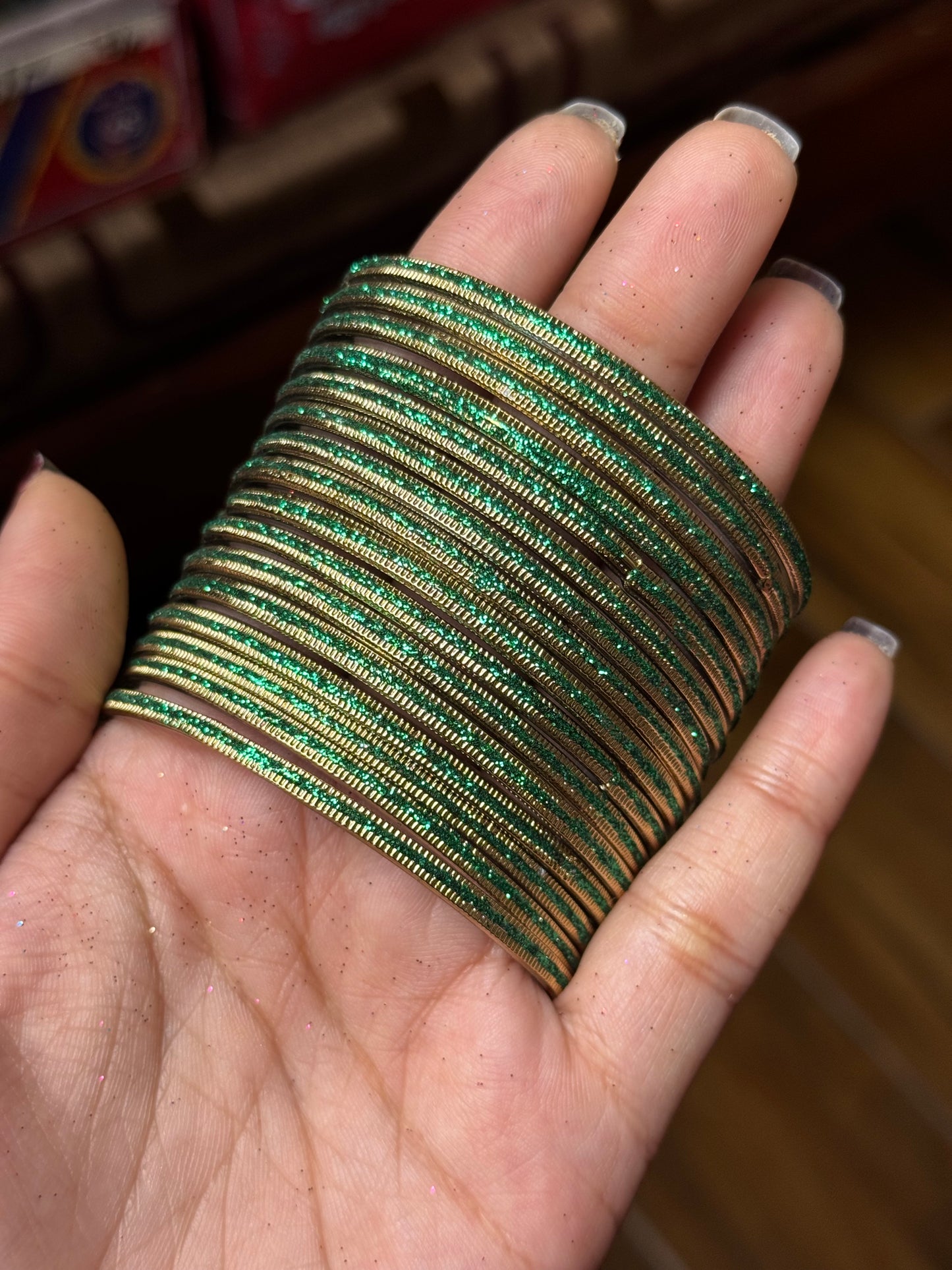 Shimmer Glass Bangles [Choose Colors] 12 pcs
